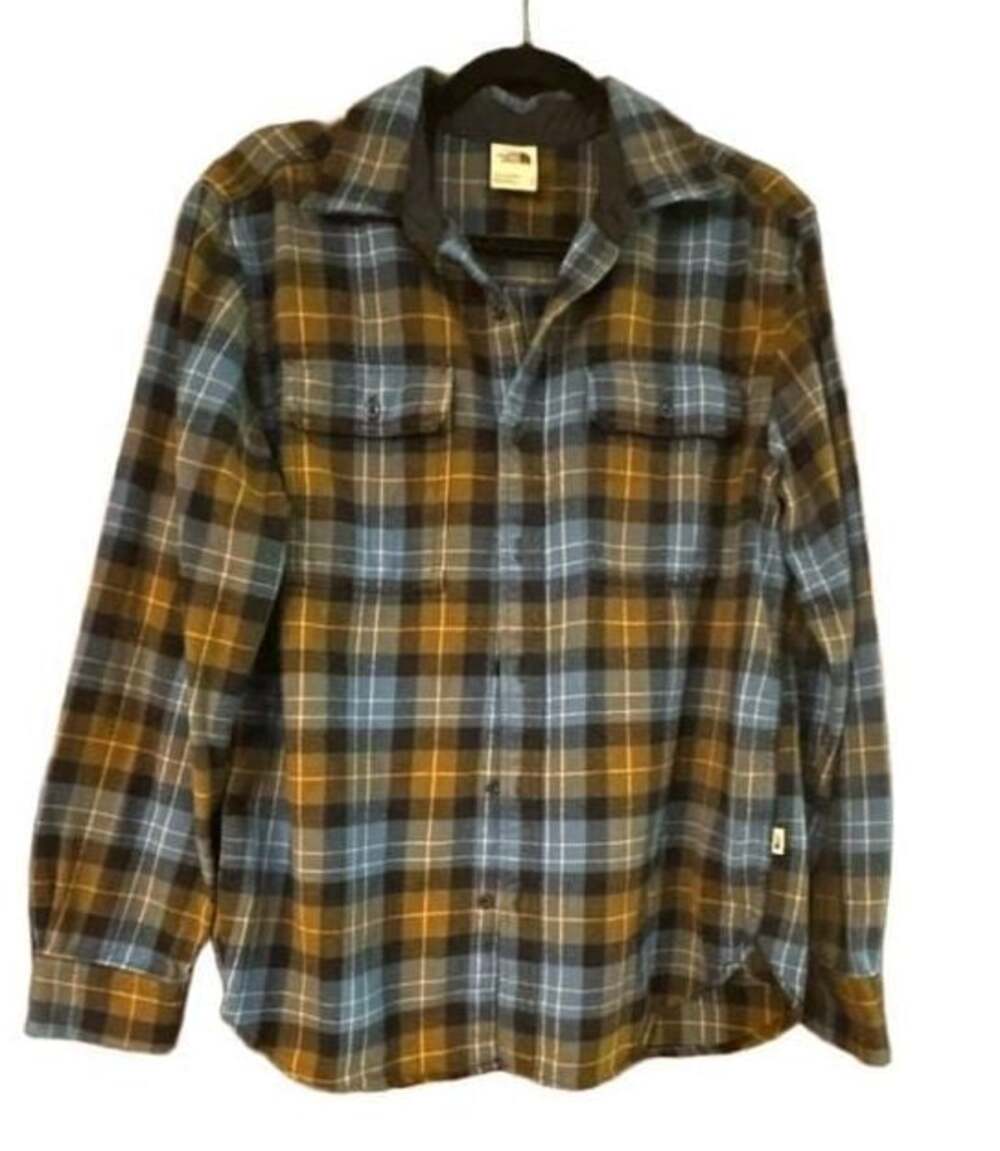 The North Face Men's Plaid Flannel Long Sleeve Button Down Shirt Medium